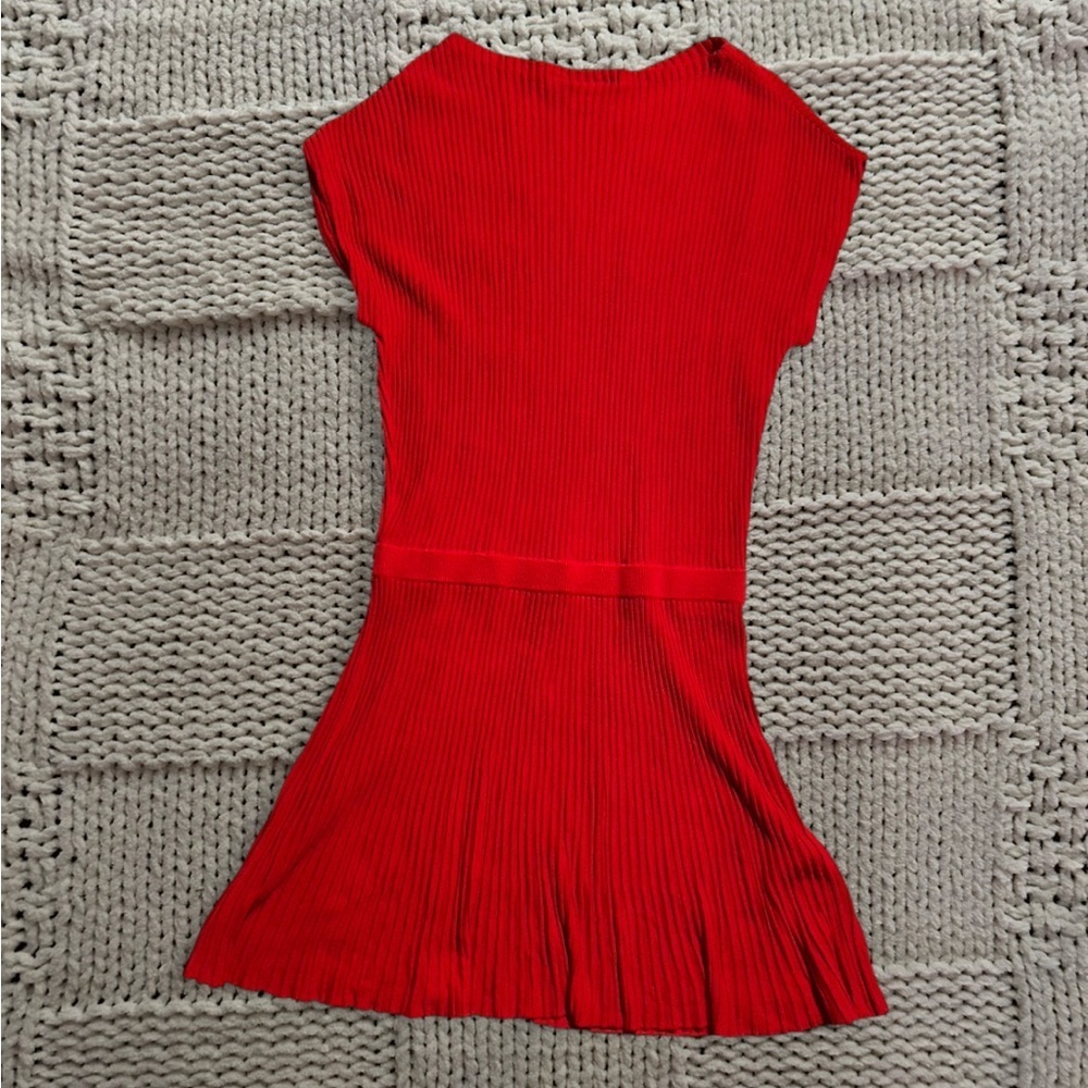 Maeve by Anthropologie Red Short Sleeve Maxi Sweater Dress